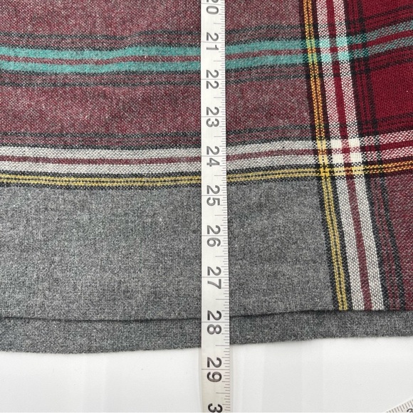 Vintage USA 60's-80s Plaid Wool Midi Skirt Womens Academia Preppy Sz 11/12 - Picture 8 of 11